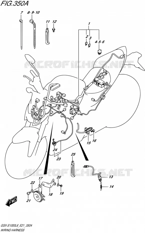 FAISCEAU ELECTRIQUE (GSX-S1000L6 E21) Suzuki MOTO 1000 GSX-S 2016  GSX-S1000UF L6 (E21)