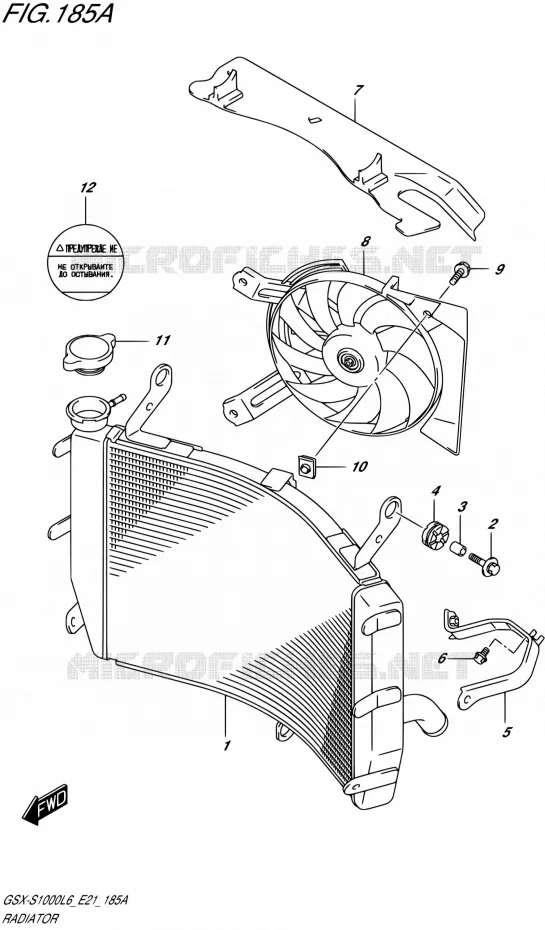 RADIATEUR Suzuki MOTO 1000 GSX-S 2016  GSX-S1000UF L6 (E21)