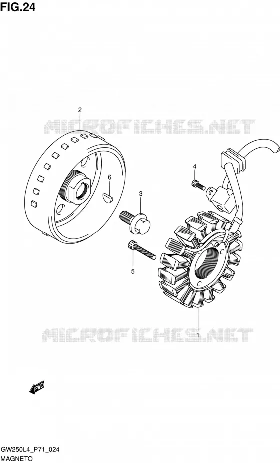 ALLUMAGE ROTOR - STATOR Suzuki MOTO 250 INAZUMA 2014  GW250 L4 (P71)