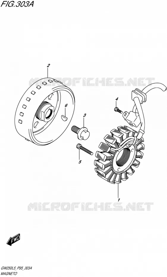 ALLUMAGE ROTOR - STATOR Suzuki MOTO 250 INAZUMA 2015  GW250 L5 (P95)