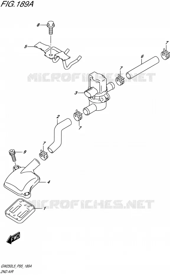 SYSTEME RECYCLAGE GAZ ECHAPPEMENT Suzuki MOTO 250 INAZUMA 2015  GW250 L5 (P95)