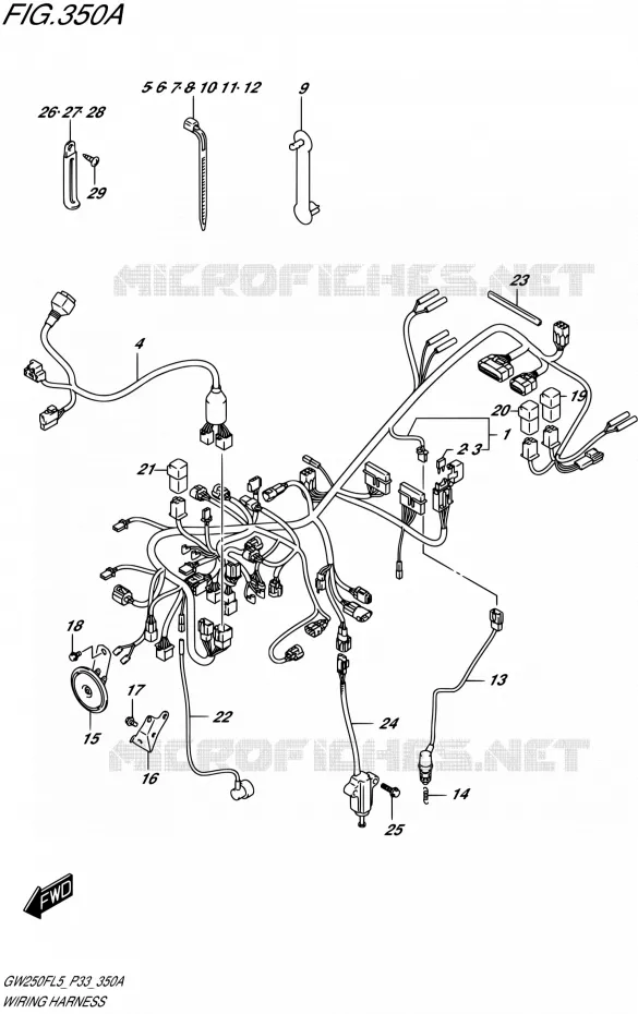 FAISCEAU ELECTRIQUE Suzuki MOTO 250 INAZUMA 2015  GW250F L5 (P03,P28,P33)