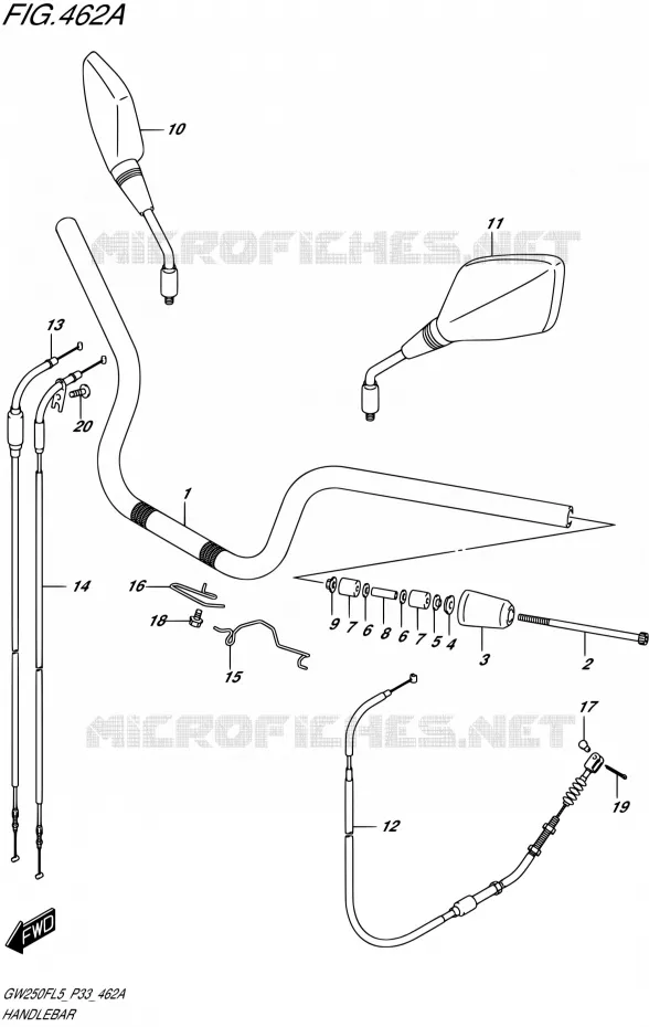 GUIDON Suzuki MOTO 250 INAZUMA 2015  GW250F L5 (P03,P28,P33)