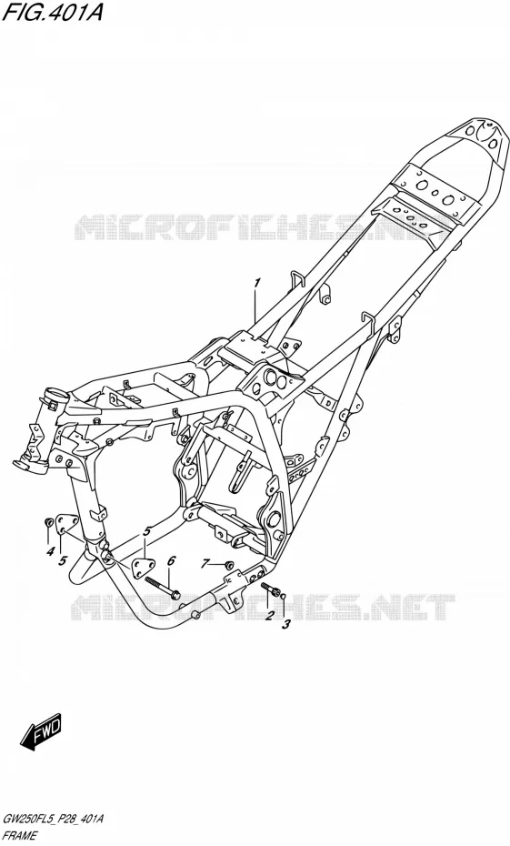 CADRE Suzuki MOTO 250 INAZUMA 2015  GW250F L5 (P28)