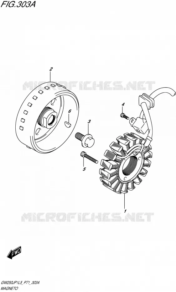 ALLUMAGE ROTOR - STATOR Suzuki MOTO 250 INAZUMA 2015  GW250JP1 L5 (P71)