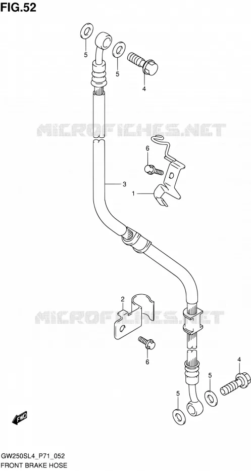 DURITE DE FREIN AVANT Suzuki MOTO 250 INAZUMA 2014  GW250S L4 (P71)