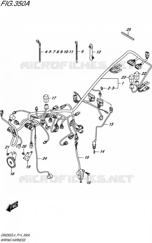 FAISCEAU ELECTRIQUE Suzuki MOTO 250 INAZUMA 2014  GW250Z L4 (P14)