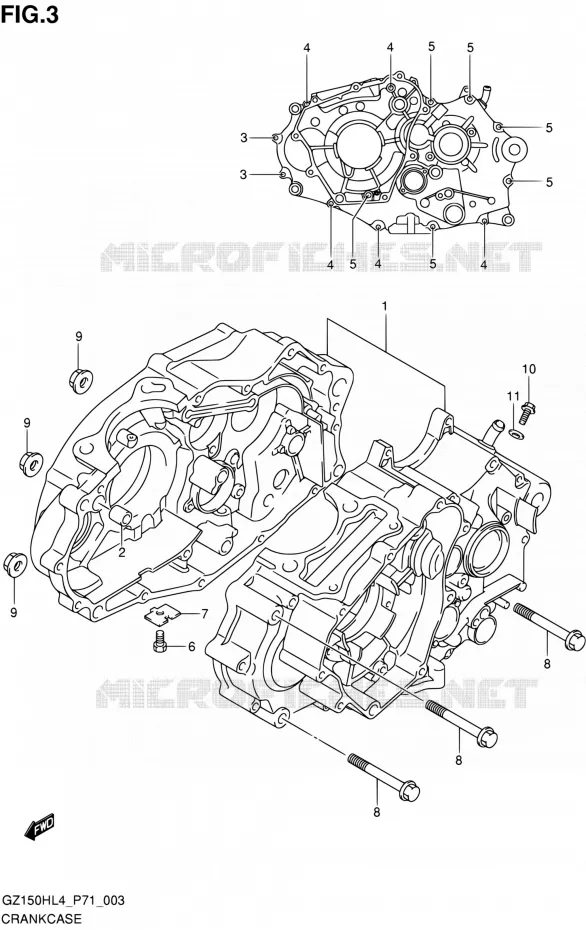 CARTER Suzuki MOTO 150 GZ 2014  GZ150H L4 (P71)