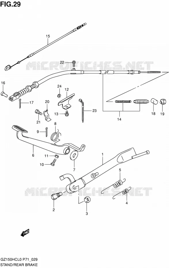 BEQUILLE Suzuki MOTO 150 GZ 2010  GZ150HC L0 (P71)