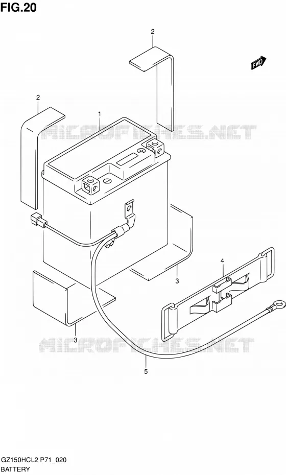 BATTERIE Suzuki MOTO 150 GZ 2012  GZ150HC L2 (P71)