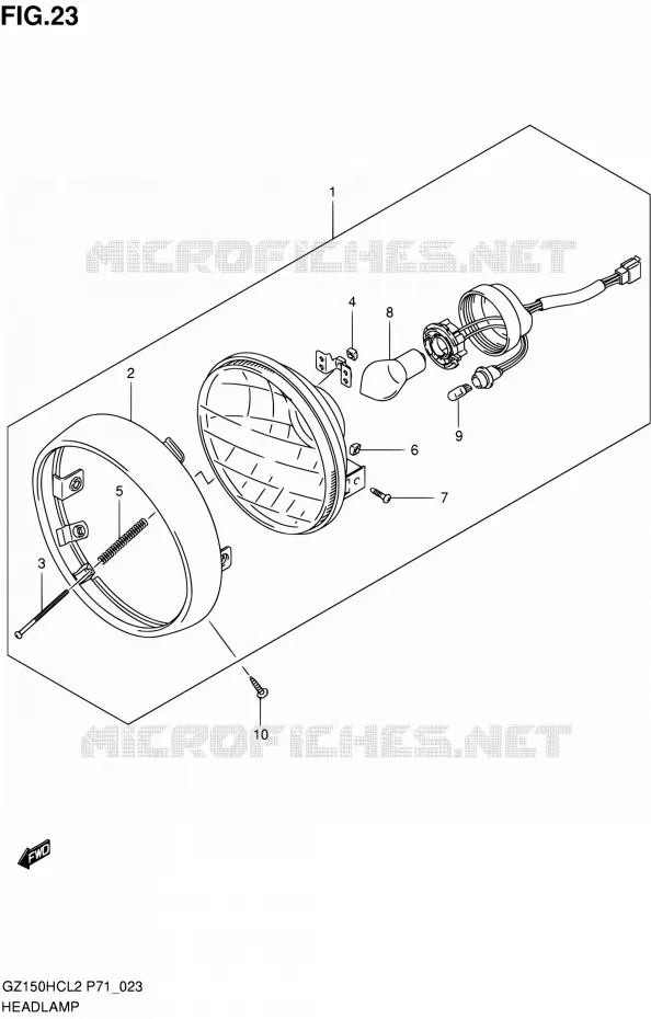PHARE Suzuki MOTO 150 GZ 2012  GZ150HC L2 (P71)