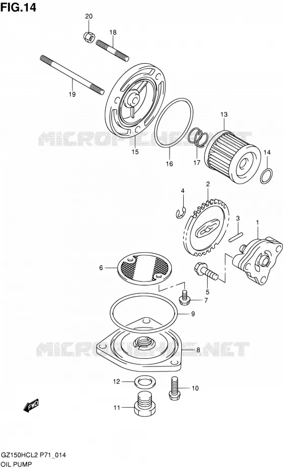 POMPE A HUILE Suzuki MOTO 150 GZ 2012  GZ150HC L2 (P71)