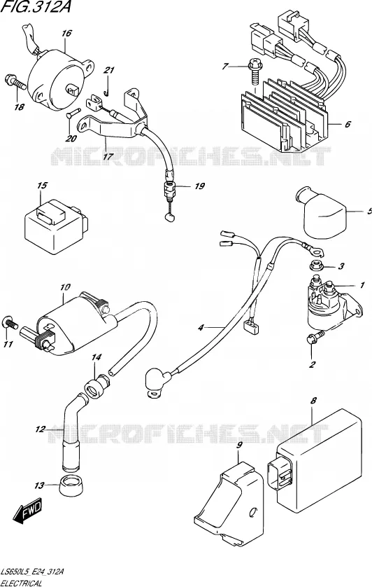 PHARE Suzuki MOTO 650 SAVAGE 2015  LS650 L5 (E24)