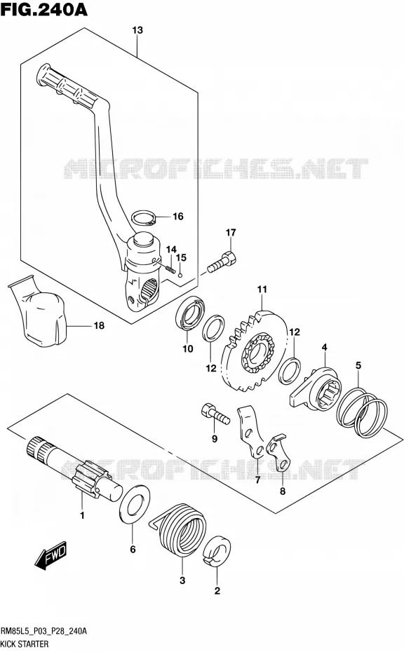 KICK Suzuki MOTO 85 RM 2015  RM85L L5 (P03,P28,P33)