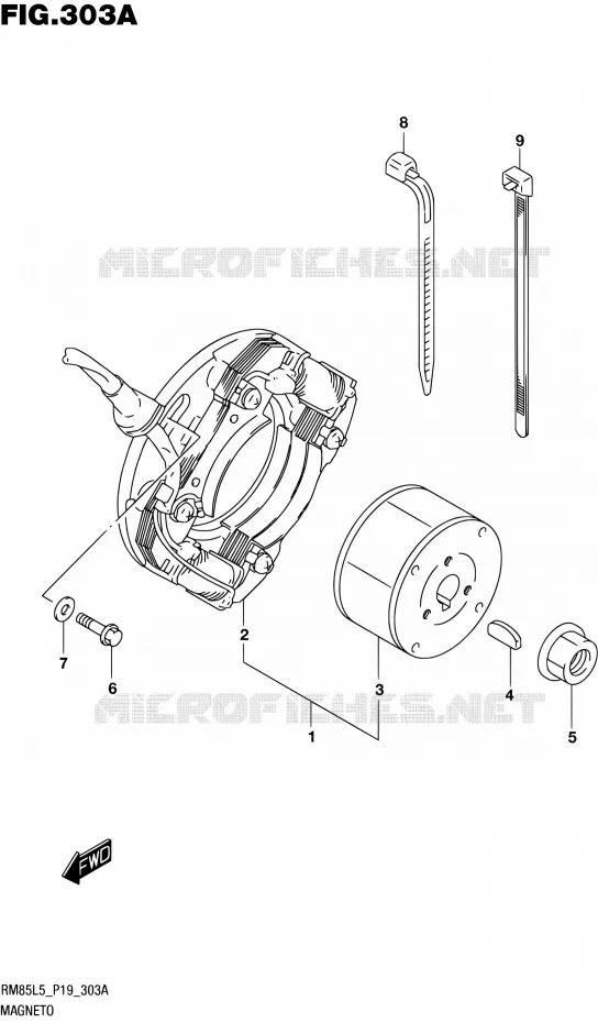 ALLUMAGE ROTOR - STATOR Suzuki MOTO 85 RM 2015  RM85L L5 (P19)