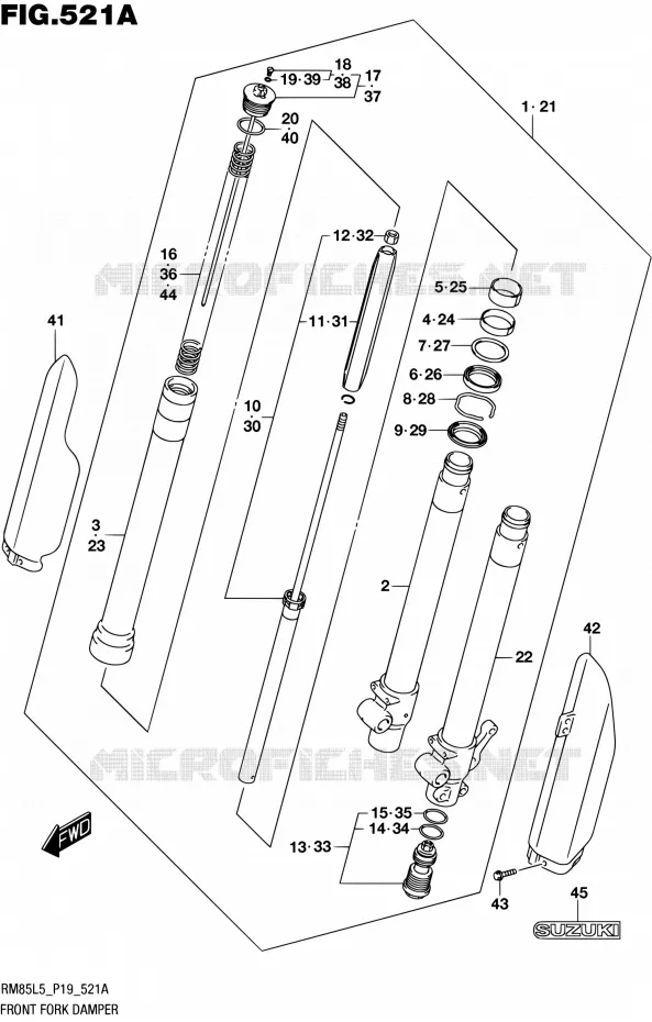 FOURCHE Suzuki MOTO 85 RM 2015  RM85L L5 (P19)