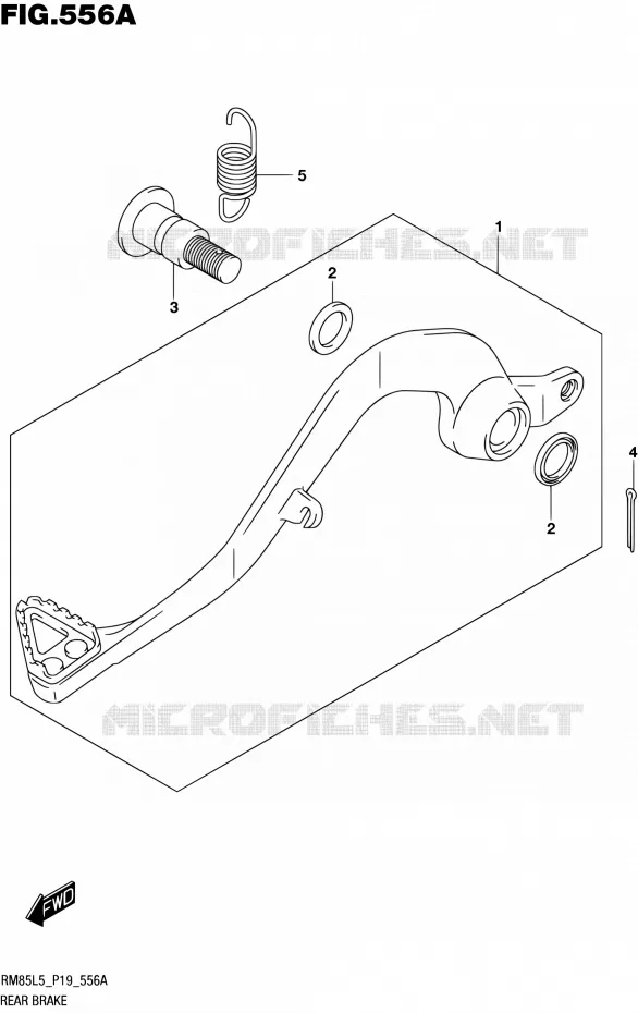 FREIN ARRIERE Suzuki MOTO 85 RM 2015  RM85L L5 (P19)