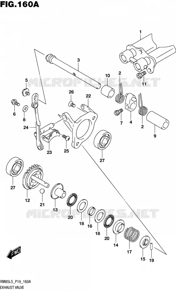 VALVE D'ECHAPPEMENT Suzuki MOTO 85 RM 2015  RM85L L5 (P19)