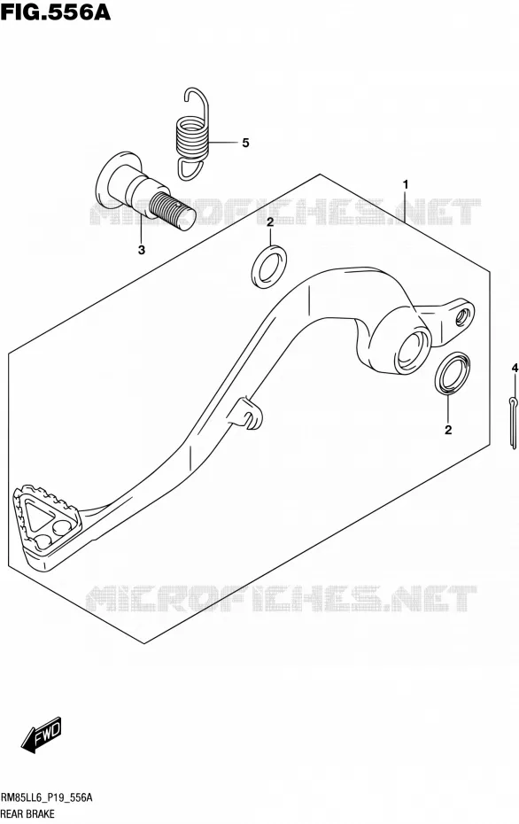 FREIN ARRIERE Suzuki MOTO 85 RM 2016  RM85L L6 (P19)
