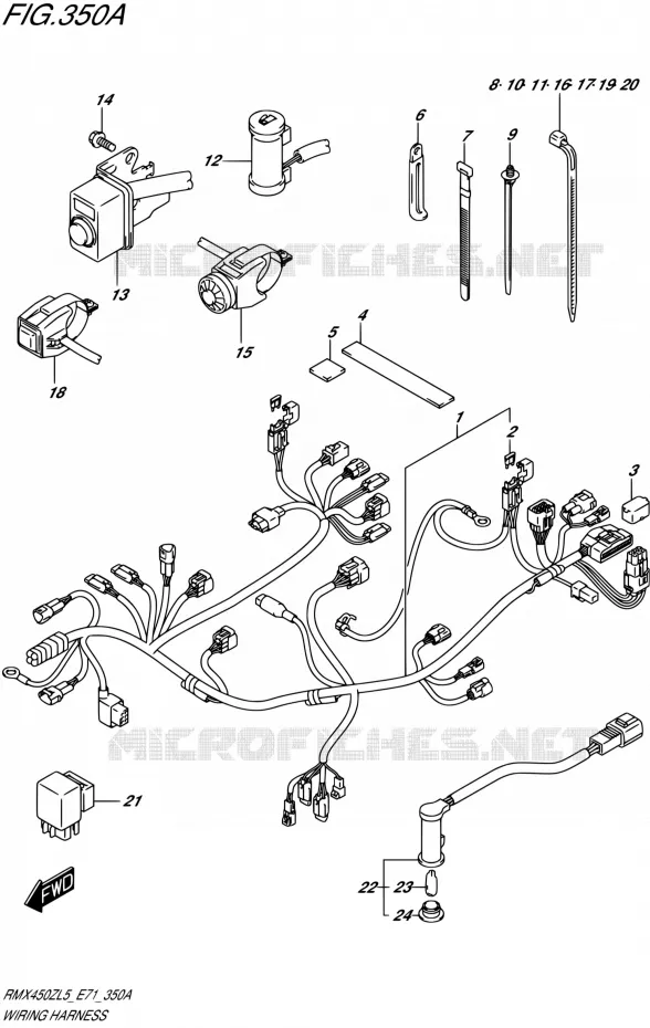 FAISCEAU ELECTRIQUE Suzuki MOTO 450 RMX 2015  RMX450Z L5 (E71)