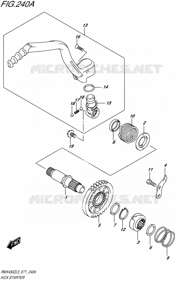 KICK Suzuki MOTO 450 RMX 2015  RMX450Z L5 (E71)