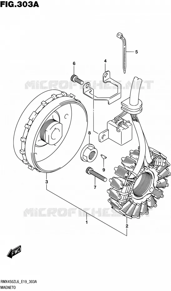 ALLUMAGE ROTOR - STATOR Suzuki MOTO 450 RMX 2016  RMX450Z L6 (E19)