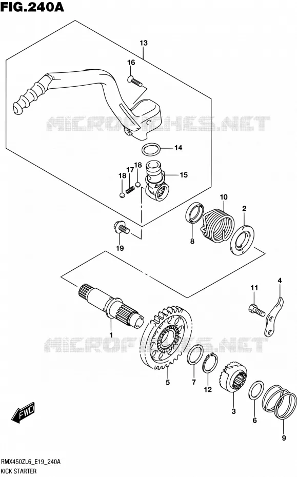 KICK Suzuki MOTO 450 RMX 2016  RMX450Z L6 (E19)