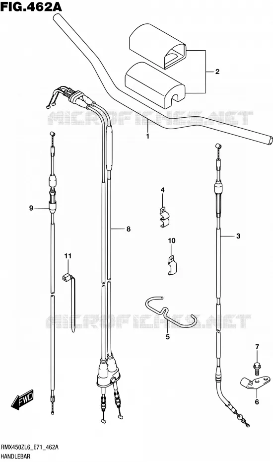 GUIDON Suzuki MOTO 450 RMX 2016  RMX450Z L6 (E71)