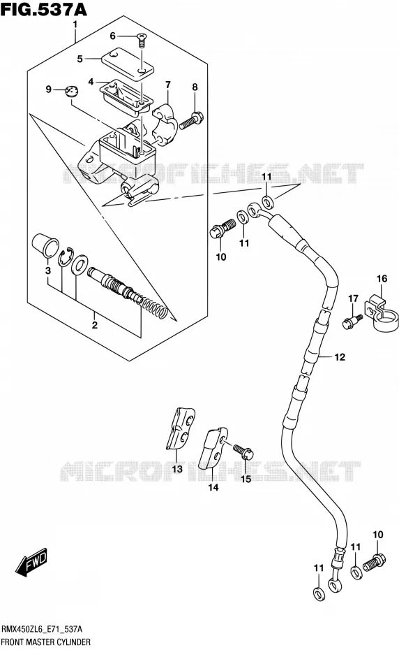 MAITRE CYLINDRE AVANT Suzuki MOTO 450 RMX 2016  RMX450Z L6 (E71)
