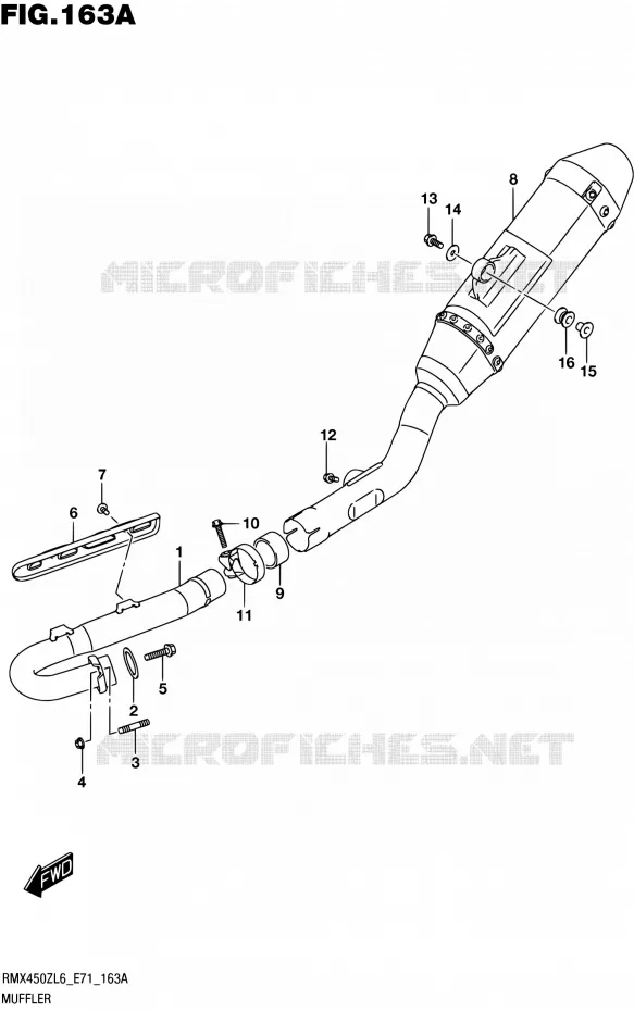 SILENCIEUX Suzuki MOTO 450 RMX 2016  RMX450Z L6 (E71)