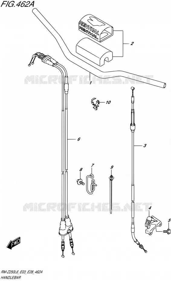GUIDON Suzuki MOTO 250 RM-Z 2016  RM-Z250 L6 (E03,E28,E33)