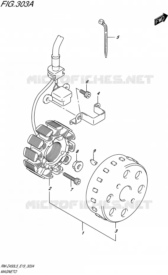 ALLUMAGE ROTOR - STATOR Suzuki MOTO 450 RM-Z 2015  RM-Z450 L5 (E19)