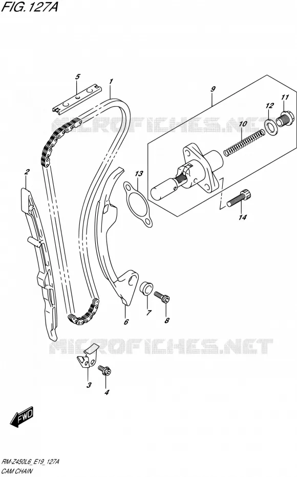 DISTRIBUTION Suzuki MOTO 450 RM-Z 2015  RM-Z450 L6 (E19)