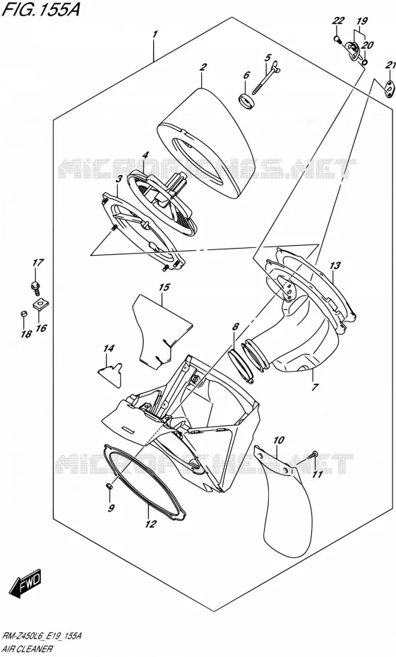 FILTRE A AIR Suzuki MOTO 450 RM-Z 2016  RM-Z450 L6 (E19)