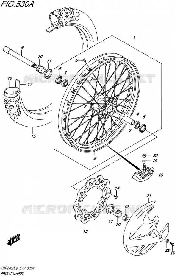 ROUE AVANT Suzuki MOTO 450 RM-Z 2015  RM-Z450 L6 (E19)