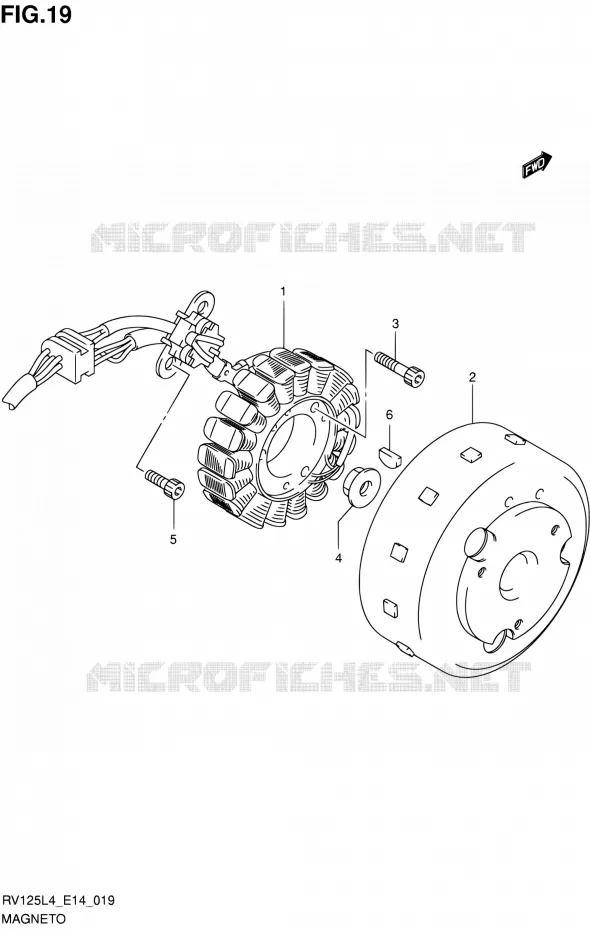 ALLUMAGE ROTOR - STATOR Suzuki MOTO 125 VAN-VAN 2014  RV125 L4 (E14)