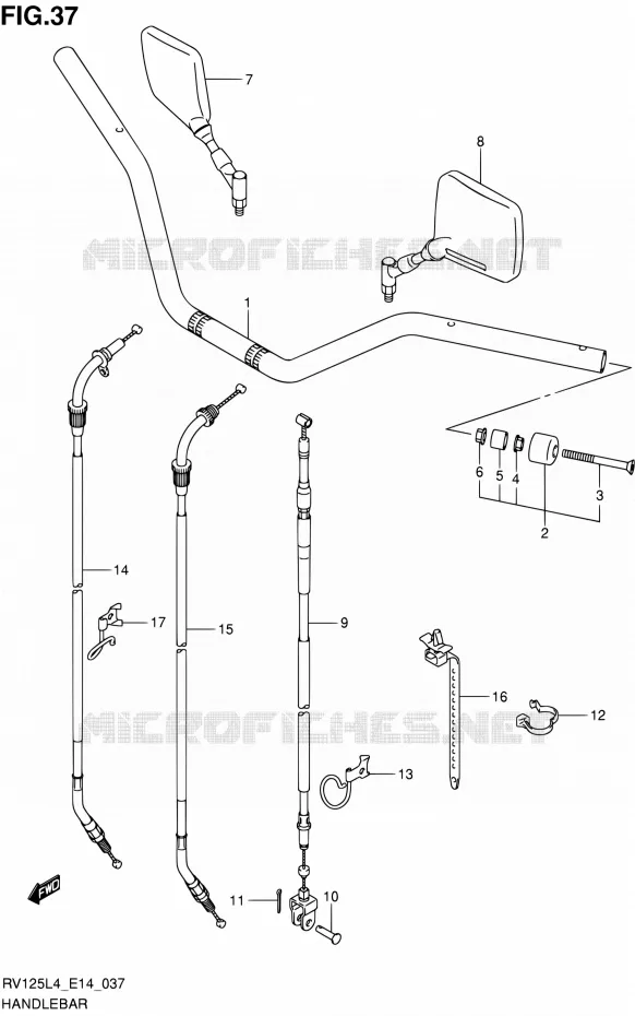 GUIDON Suzuki MOTO 125 VAN-VAN 2014  RV125 L4 (E14)
