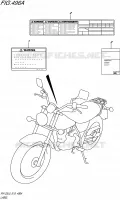ETIQUETTE (RV125L5 E02) pour Suzuki VAN-VAN 125 2015