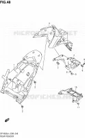 GARDE BOUE ARRIERE pour Suzuki GLADIUS 650 2014