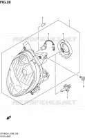 PHARE (WITHOUT REFLECTOR) pour Suzuki GLADIUS 650 2014