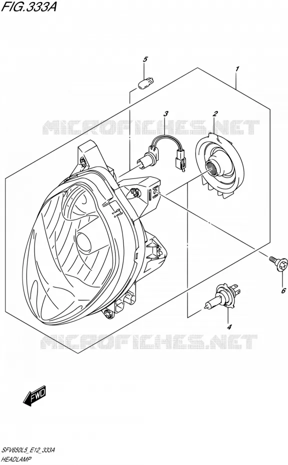 PHARE Suzuki MOTO 650 GLADIUS 2015  SFV650 L5 (E12)