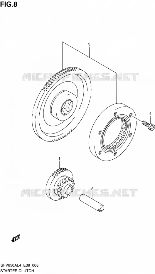 ROUE LIBRE DE DEMARREUR Suzuki MOTO 650 GLADIUS 2014  SFV650A L4 (E38)