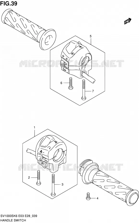 COMMODOS (SV1000) Suzuki MOTO 1000 SV-S 2007  SV1000S K7 (E33)