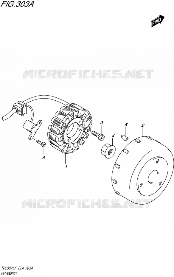 ALLUMAGE ROTOR - STATOR Suzuki MOTO 250 TU 2015  TU250X L5 (E24)