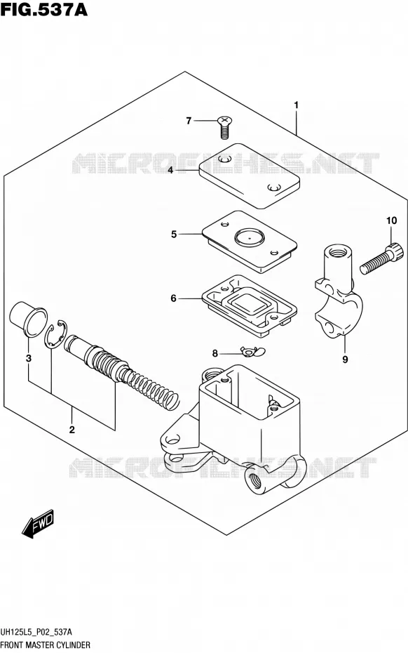 MAITRE CYLINDRE AVANT Suzuki SCOOTER 125 BURGMAN 2015  UH125A L5 (P19)