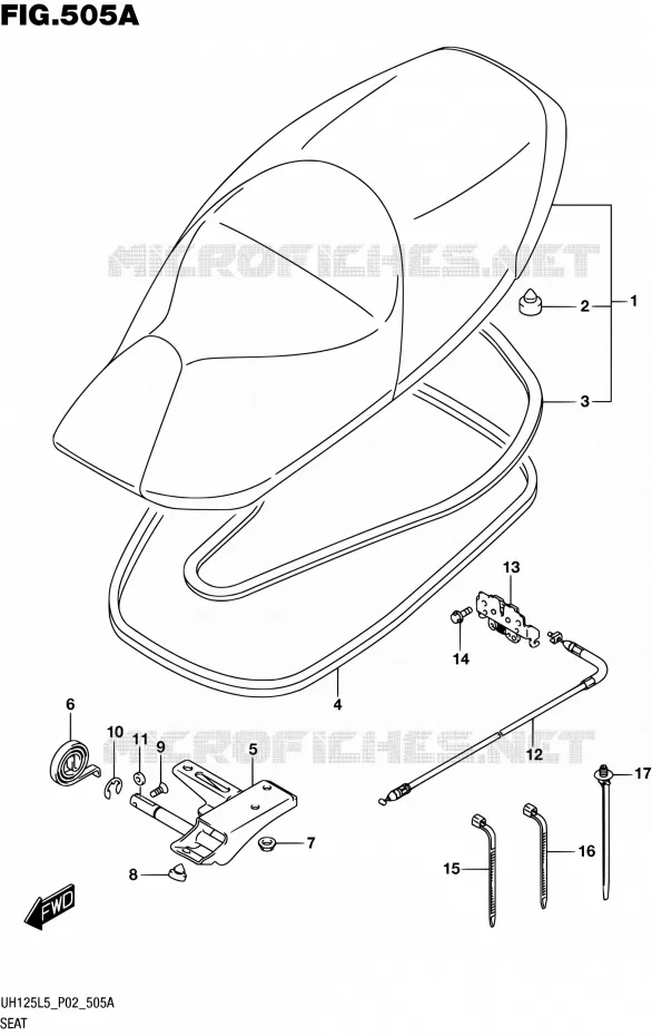 SELLE Suzuki SCOOTER 125 BURGMAN 2015  UH125A L5 (P19)