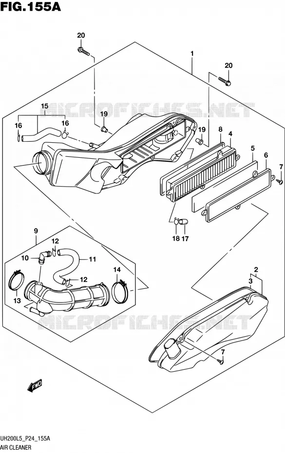 FILTRE A AIR Suzuki SCOOTER 200 BURGMAN 2015  UH200 L5 (P24)