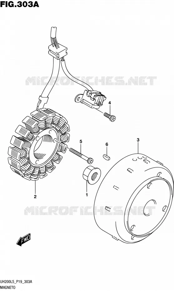 ALLUMAGE ROTOR - STATOR Suzuki SCOOTER 200 BURGMAN 2015  UH200A L5 (P19)
