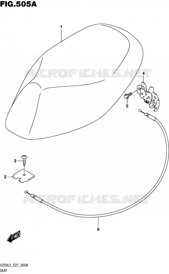 SELLE Suzuki SCOOTER 50 UZ 2015  UZ50 L5 (E27)