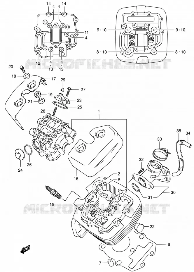 CULASSE (AVT) Suzuki MOTO 125 INTRUDER 2007  VL125U K7